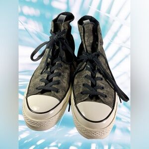 Converse Unisex Chuck Taylor 70 Hi Camo Denim 163233C Field Surplus/Black/Egret